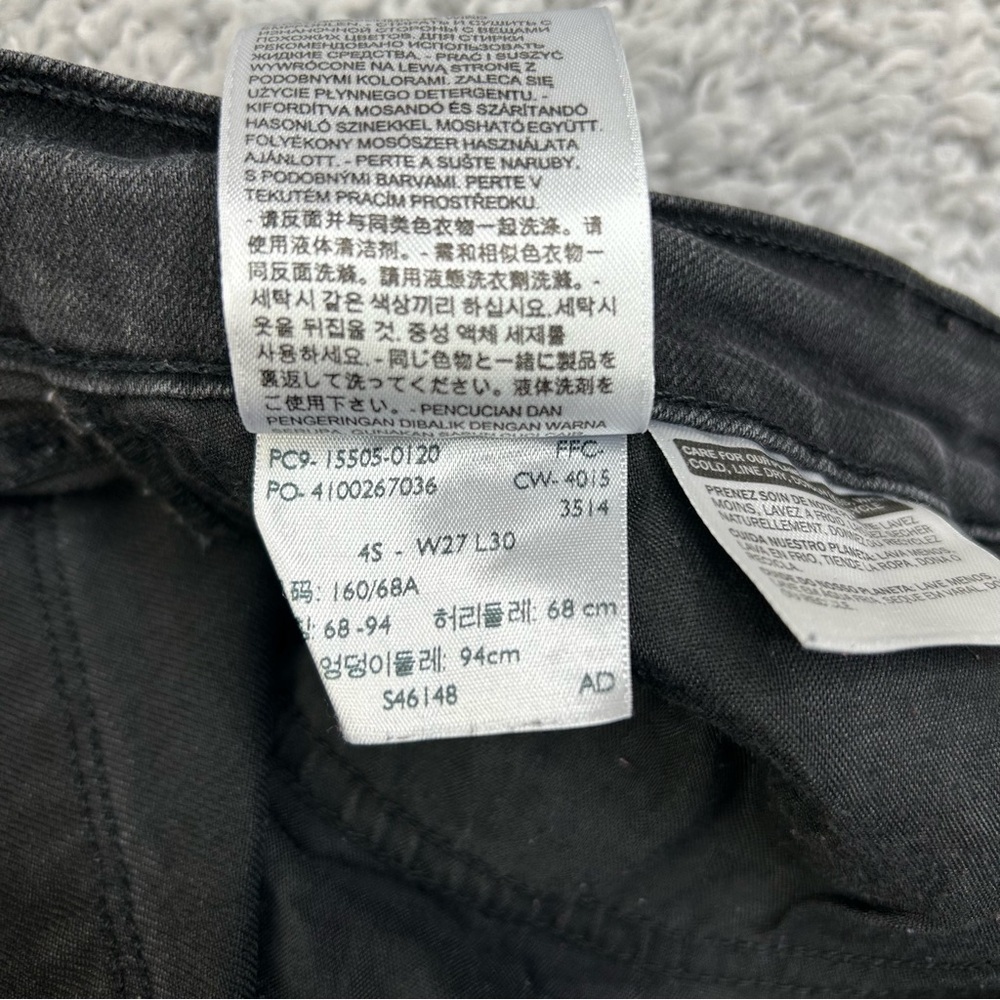 Levi's Jeans Womens 4 Straight Leg 505 Classic Black Denim Basic Casual Outdoors - Picture 3 of 5